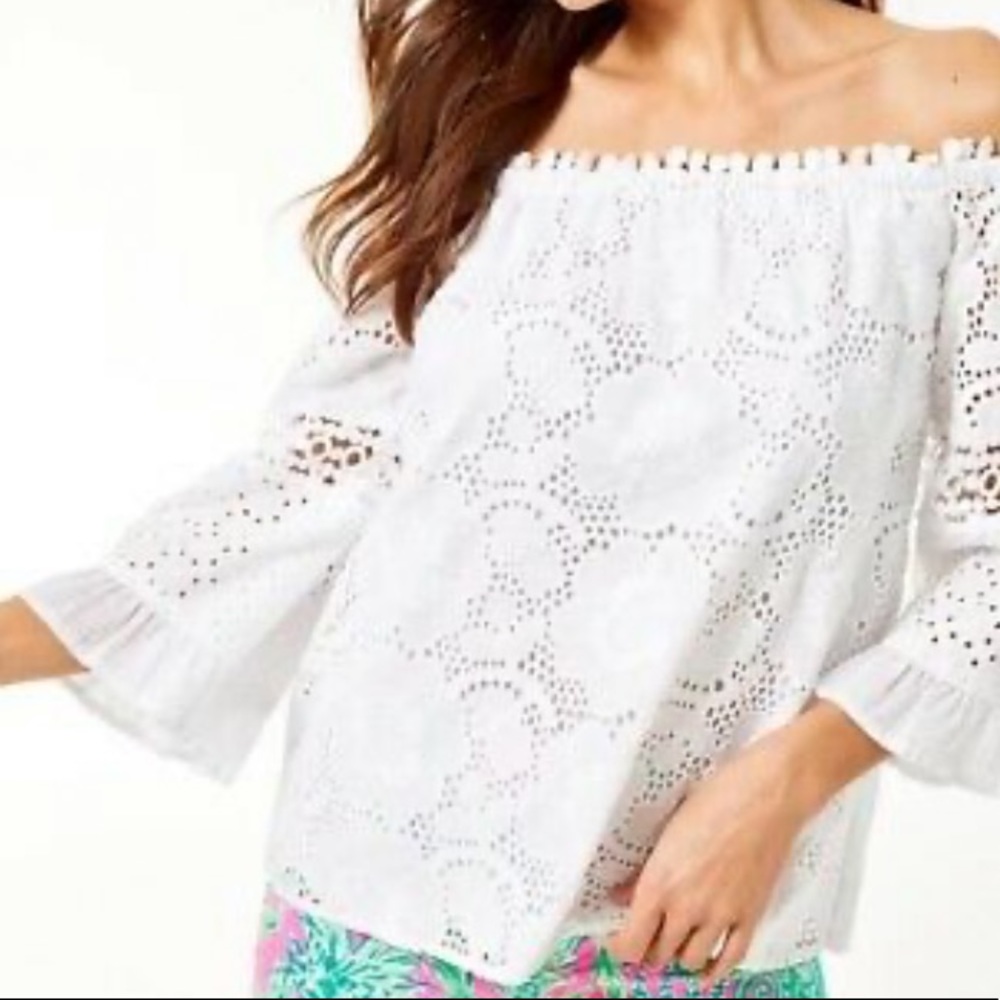 Lilly Pulitzer Laurenne Top - Picture 7 of 8